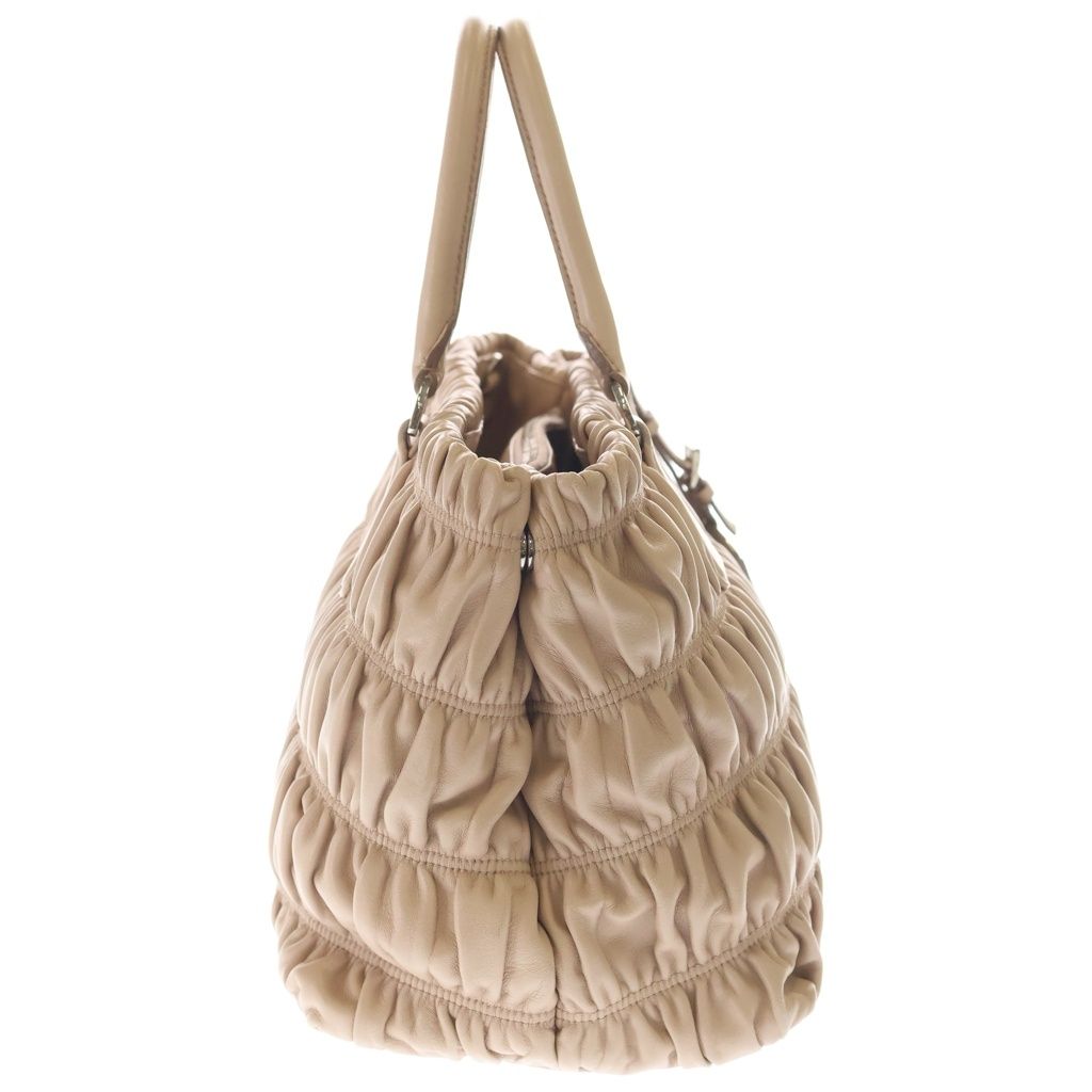 Prada Nappago Full Leather 2-Way Handbag Beige — view 3