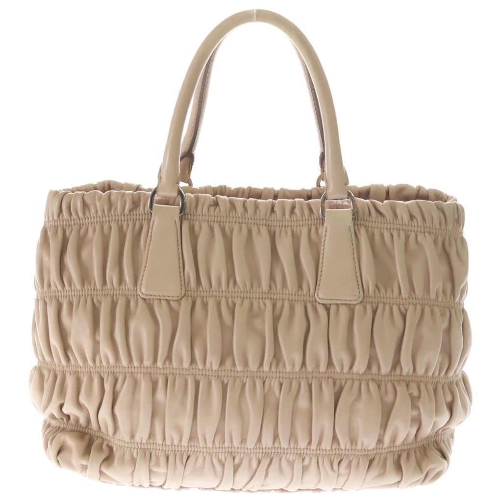 Prada Nappago Full Leather 2-Way Handbag Beige — view 2