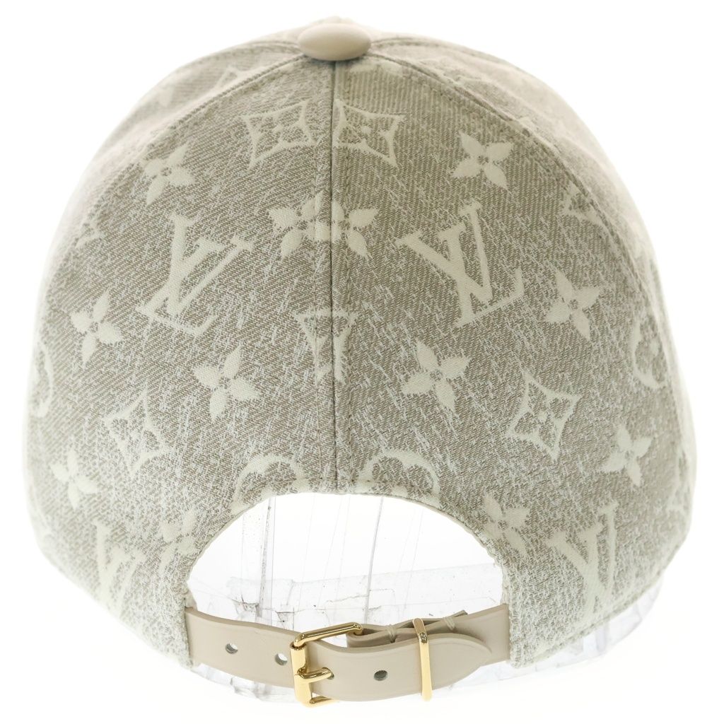 Louis Vuitton Monogram Jacquard Denim Cap White Beige — view 2