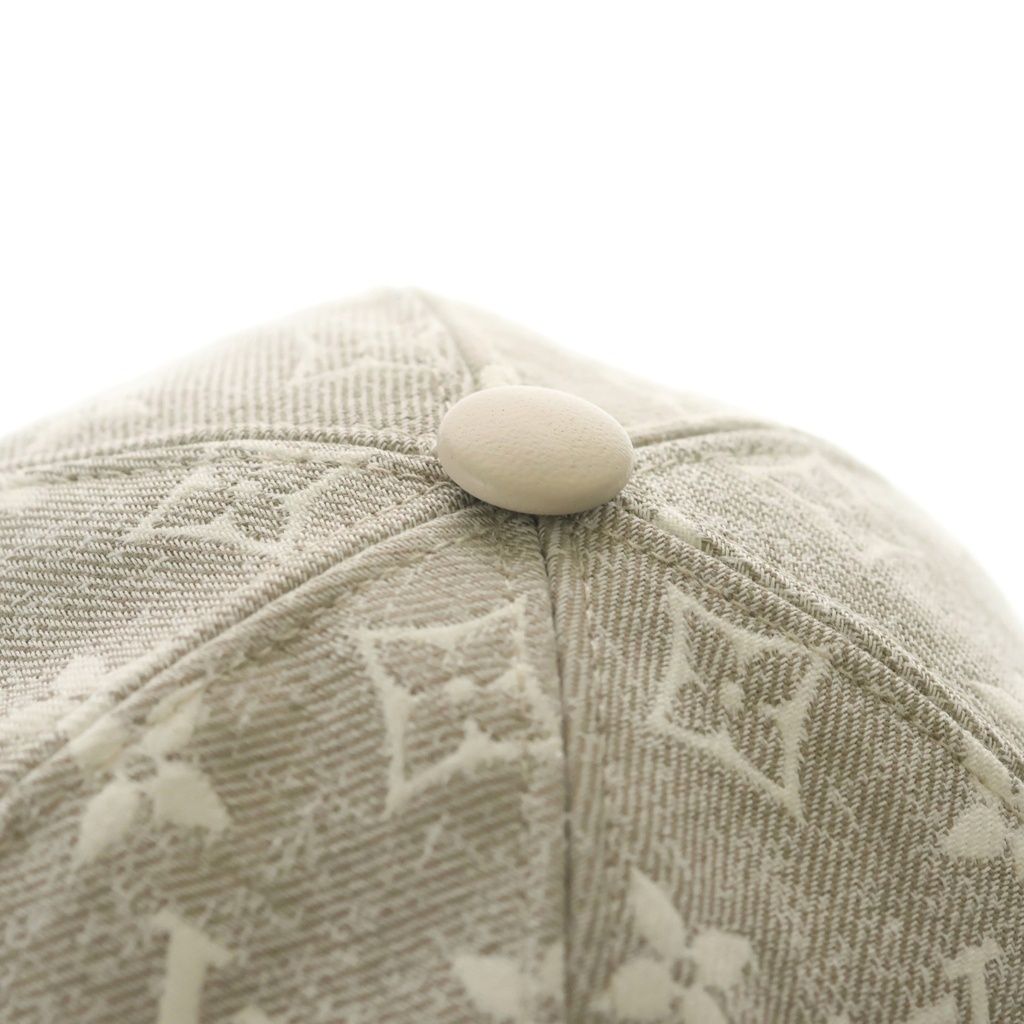 Louis Vuitton Monogram Jacquard Denim Cap White Beige — view 6