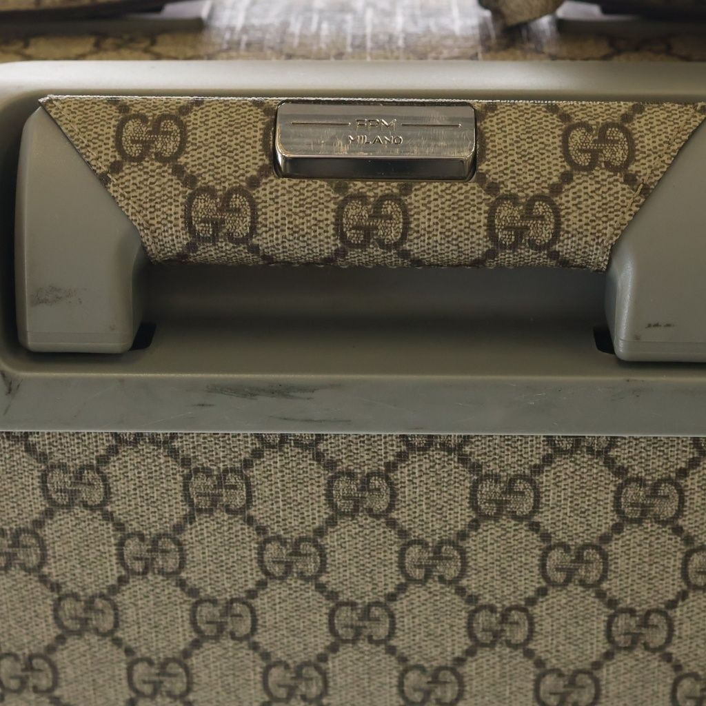 Gucci Cabin Trolley GG Supreme Suitcase Beige Silver Travel — view 9