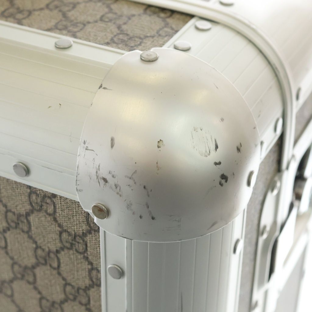 Gucci Cabin Trolley GG Supreme Suitcase Beige Silver Travel — view 7