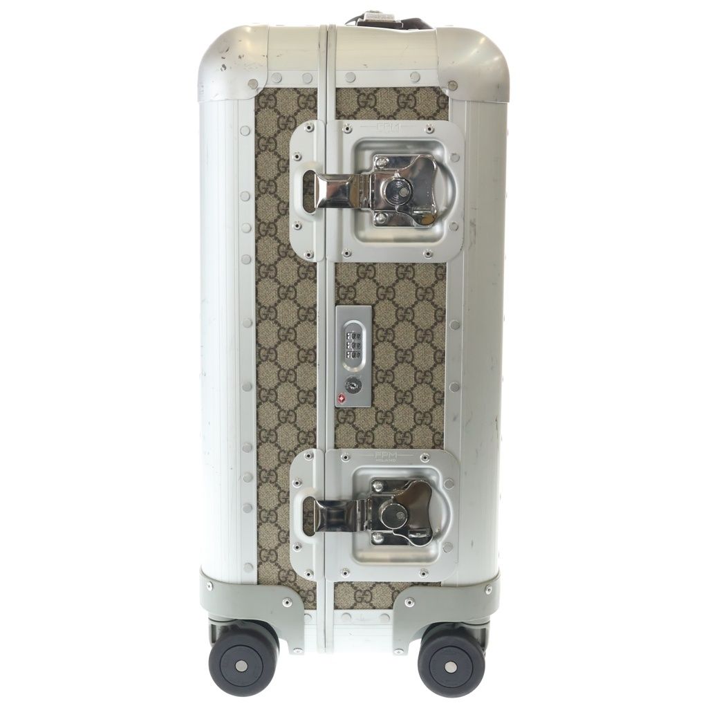 Gucci Cabin Trolley GG Supreme Suitcase Beige Silver Travel — view 3