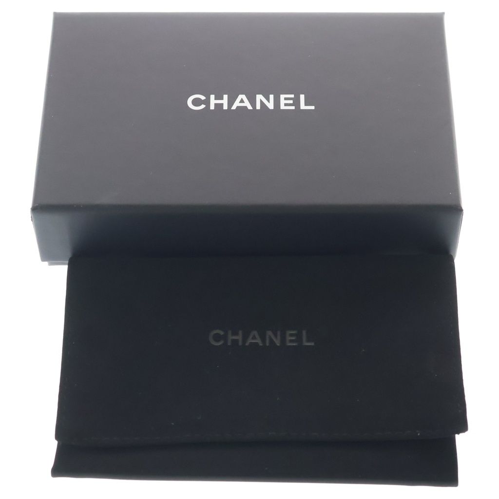 Chanel CC Logo Caviar Leather Classic Zip Coin Bath Case Wallet Black — view 6