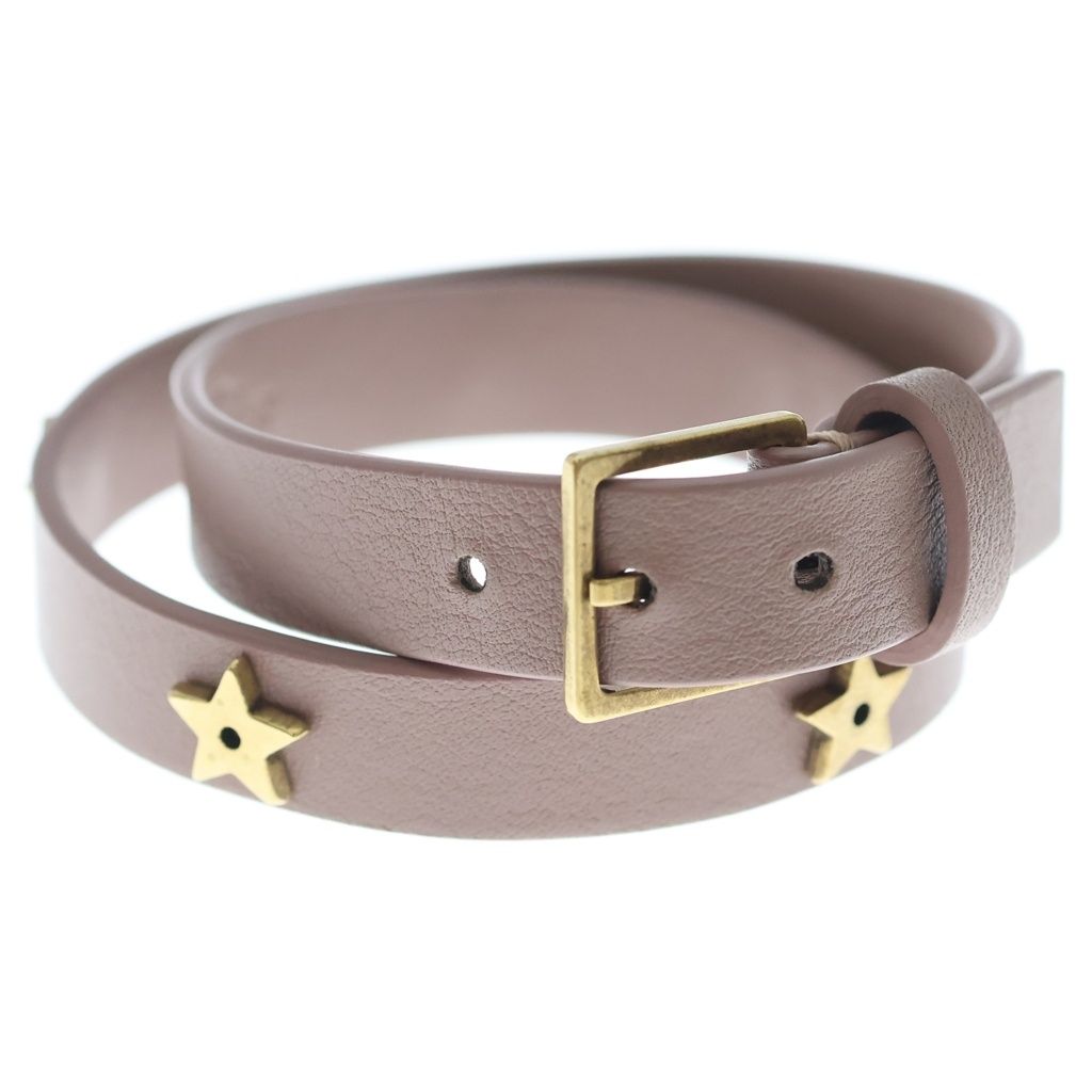 Dior Monsieur Leather Logo Bracelet Pink Gold — view 2