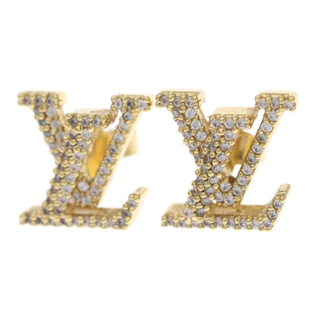 Louis Vuitton Book le Doreil LV Iconic Rhinestone Earrings Gold