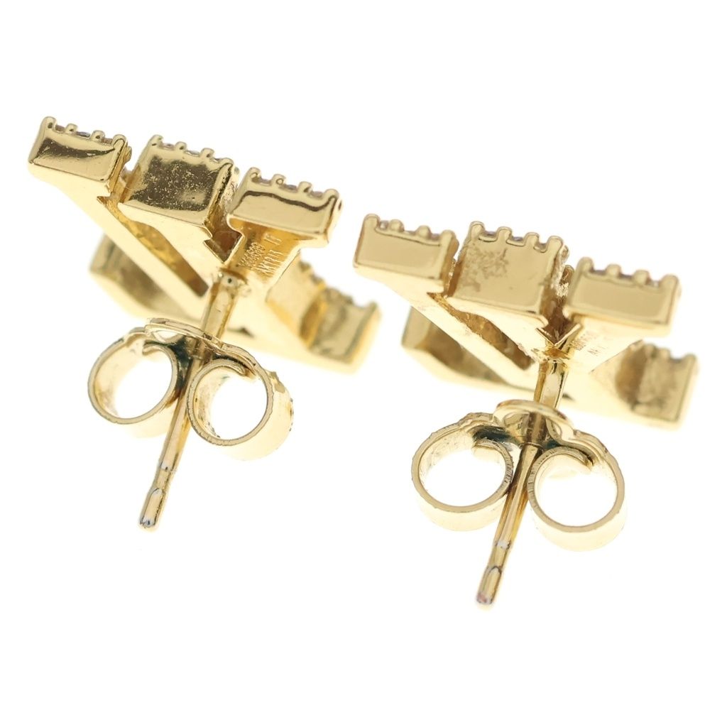 Louis Vuitton Book le Doreil LV Iconic Rhinestone Earrings Gold — view 2
