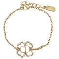 Dior CD Bracelet Gold with Shiny Clover Rhinestone
