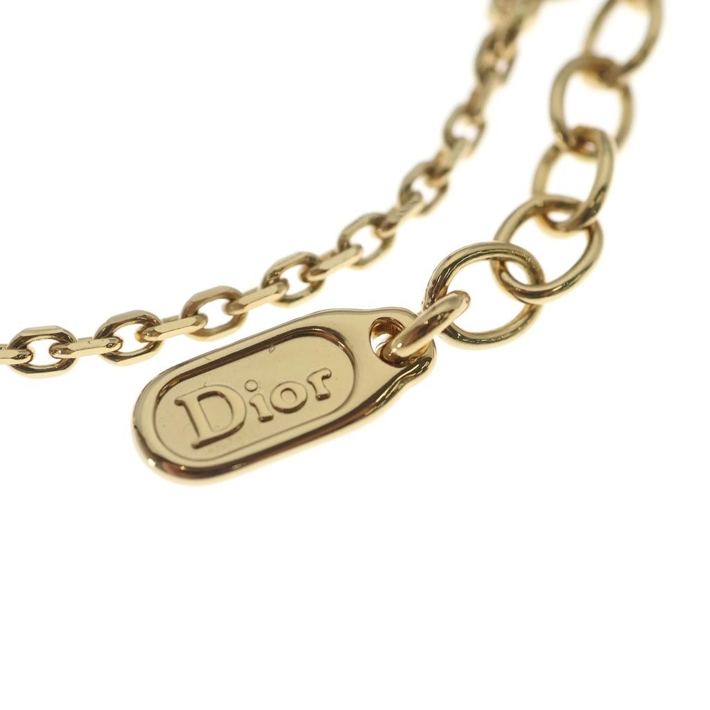 Dior CD Bracelet Gold with Shiny Clover Rhinestone — view 5
