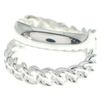 Hermes Boucle Sellier Inflexible Ring Book le Silver