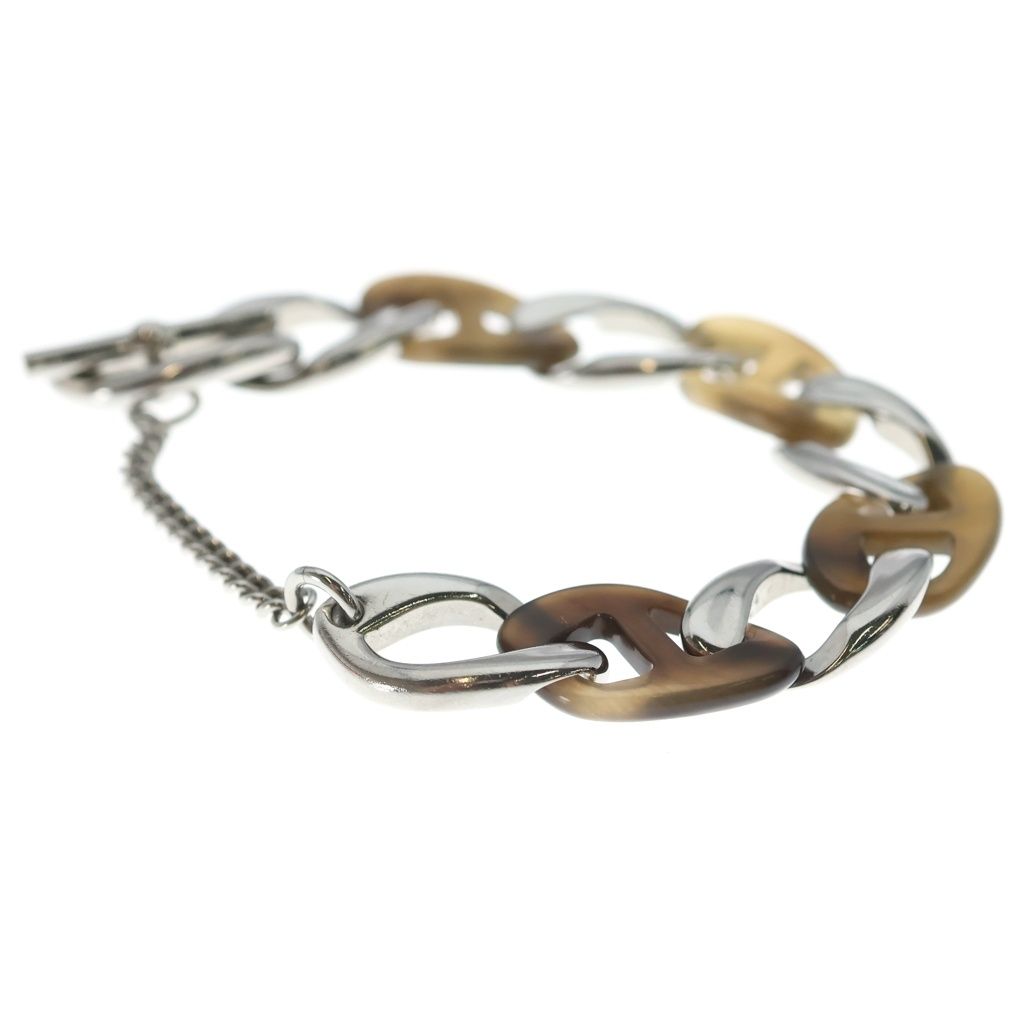 Hermes Chaine de Bracelet PM Chain Silver Brown — view 4