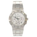Bvlgari Diagono Sports Chronograph SS Quartz Stainless Steel Watch White Dial