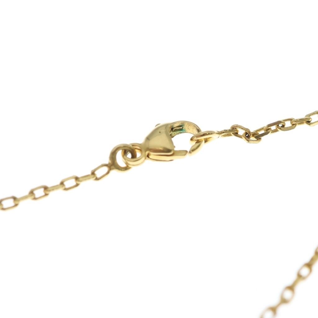 Hermes Pop Necklace Pop Logo White Gold White — view 4