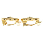 Chanel Camellia Earrings Gold — view 3