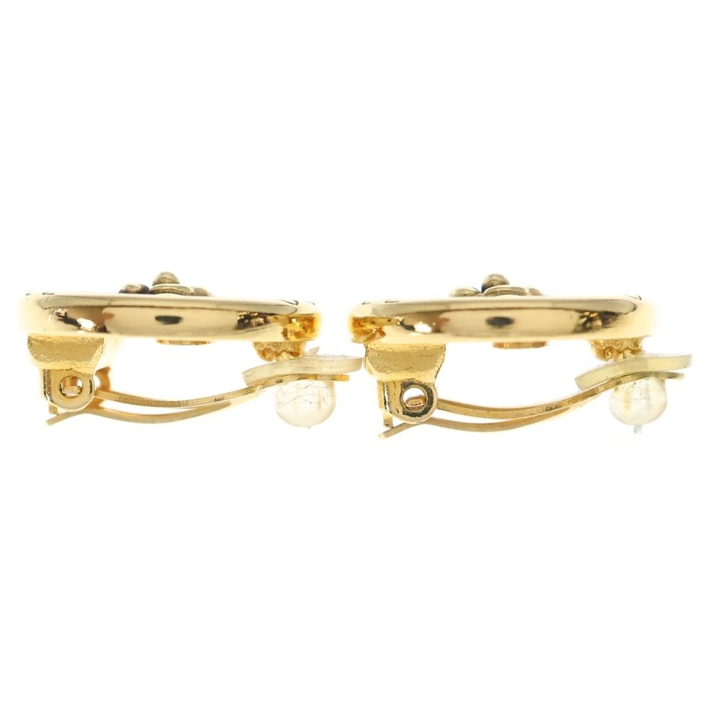 Chanel Camellia Earrings Gold — view 3