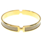 Hermes Olympe Gold Bangle Bracelet Ombre Rose Beige — view 4