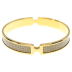 Hermes Olympe Gold Bangle Bracelet Ombre Rose Beige — view 3
