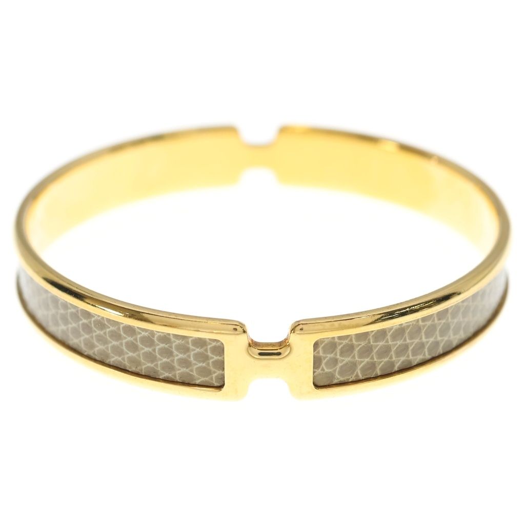 Hermes Olympe Gold Bangle Bracelet Ombre Rose Beige — view 3