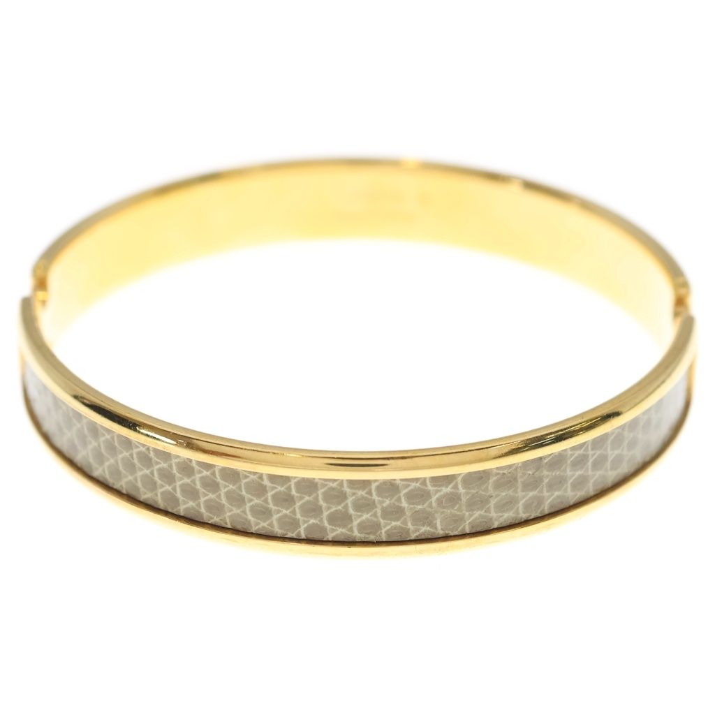 Hermes Olympe Gold Bangle Bracelet Ombre Rose Beige
