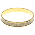 Hermes Olympe Gold Bangle Bracelet Ombre Rose Beige