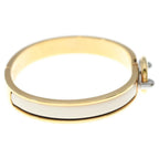 Hermes Chaine D'ancre Mini Click White Gold Bangle Bracelet White — view 3