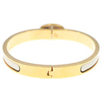 Hermes Chaine D'ancre Mini Click White Gold Bangle Bracelet White — view 2