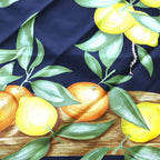 Hermes Carre 90 Oranges Fruit Orange Silk Scarf Black — view 2