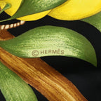 Hermes Carre 90 Oranges Fruit Orange Silk Scarf Black — view 6