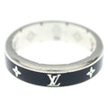 Louis Vuitton LV Spike Monogram Ring Black Silver