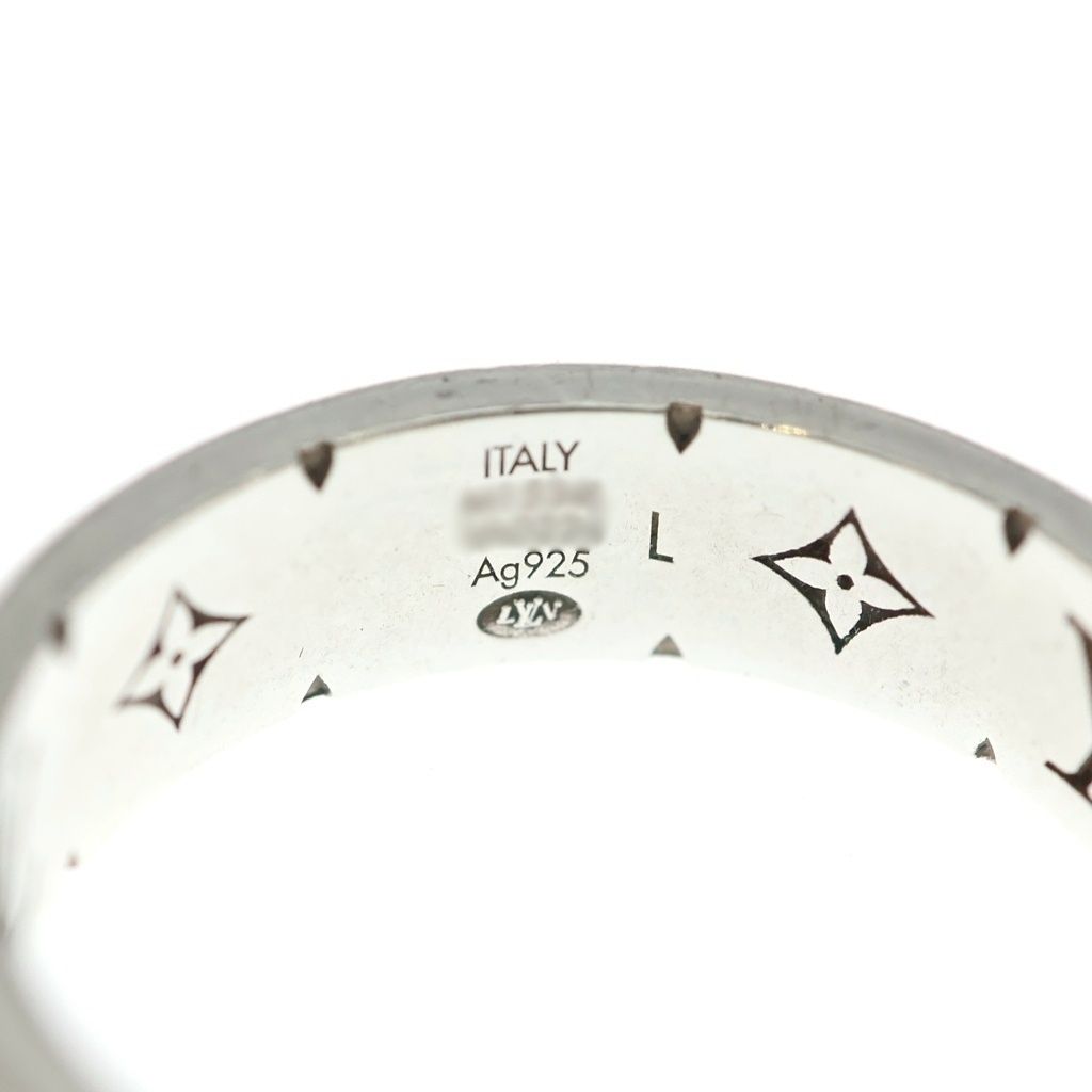 Louis Vuitton LV Spike Monogram Ring Black Silver — view 5