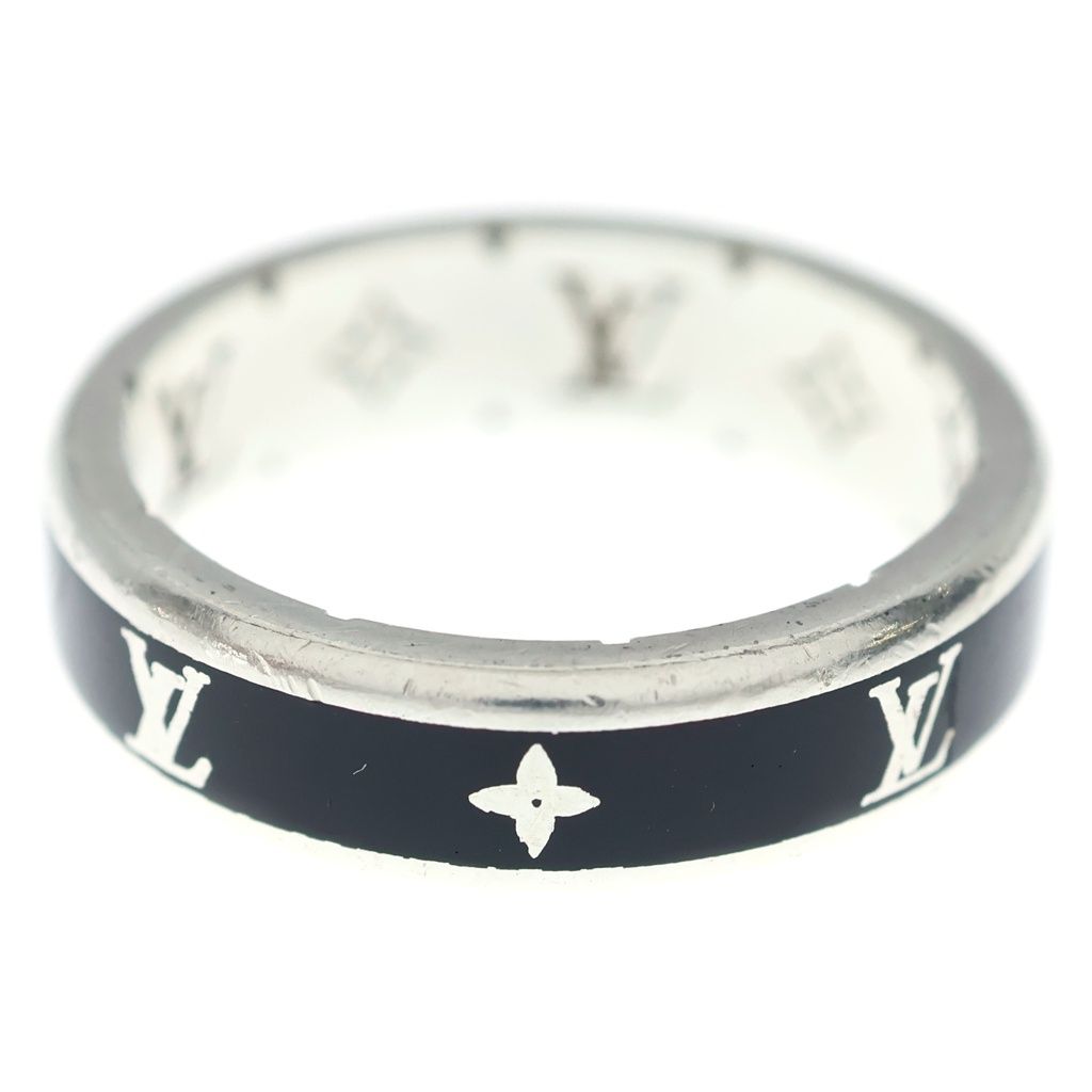 Louis Vuitton LV Spike Monogram Ring Black Silver — view 3