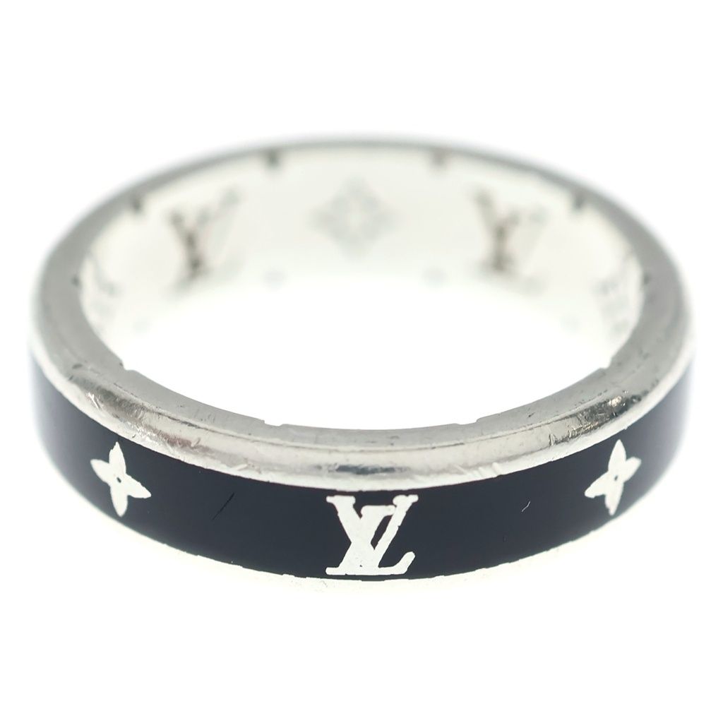 Louis Vuitton LV Spike Monogram Ring Black Silver — view 2
