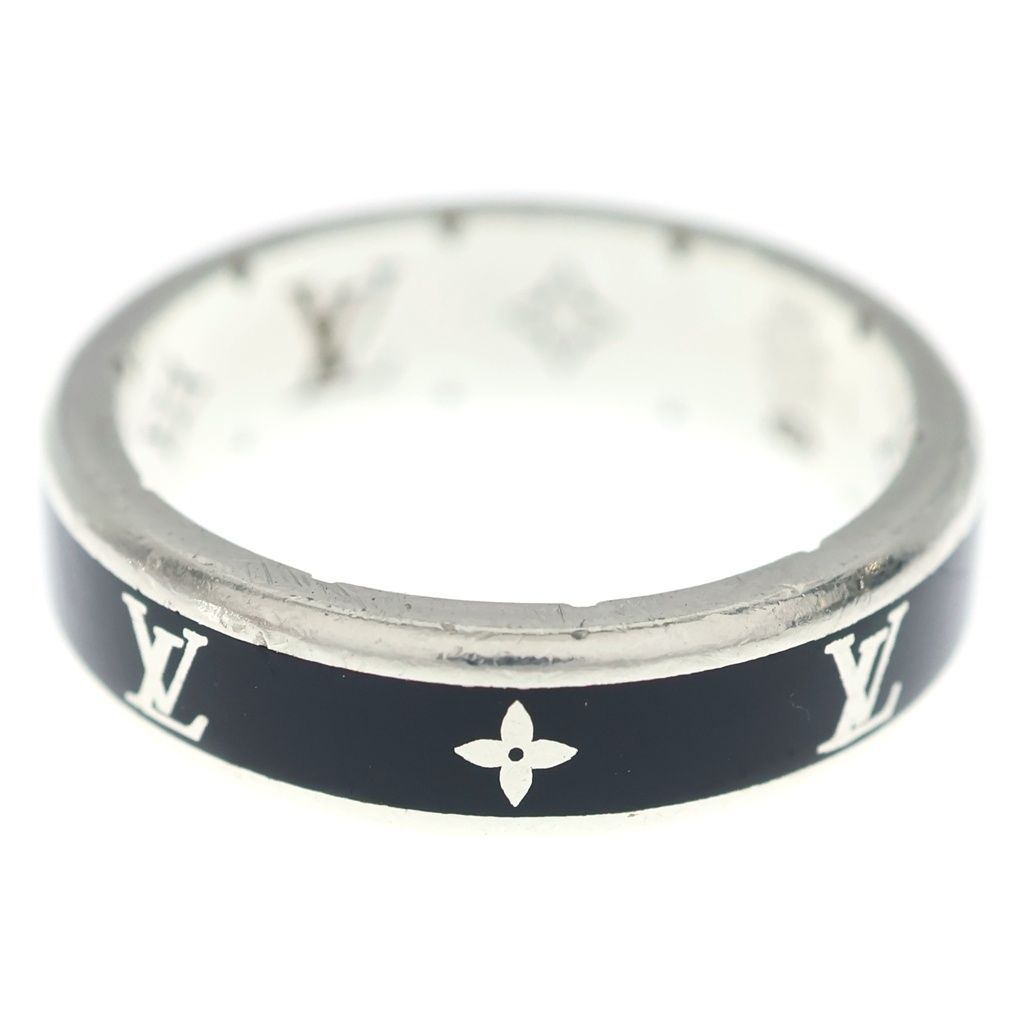 Louis Vuitton LV Spike Monogram Ring Black Silver — view 4