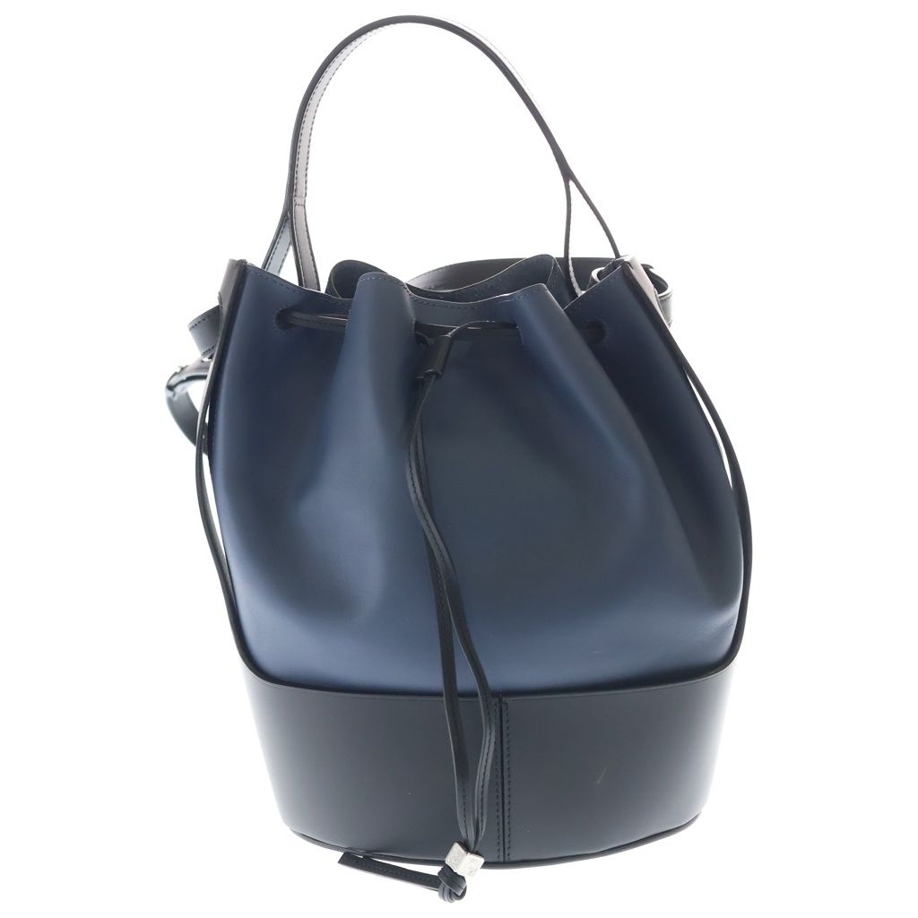 Loewe Ball Shoulder Bag 2-Way Leather Navy Black