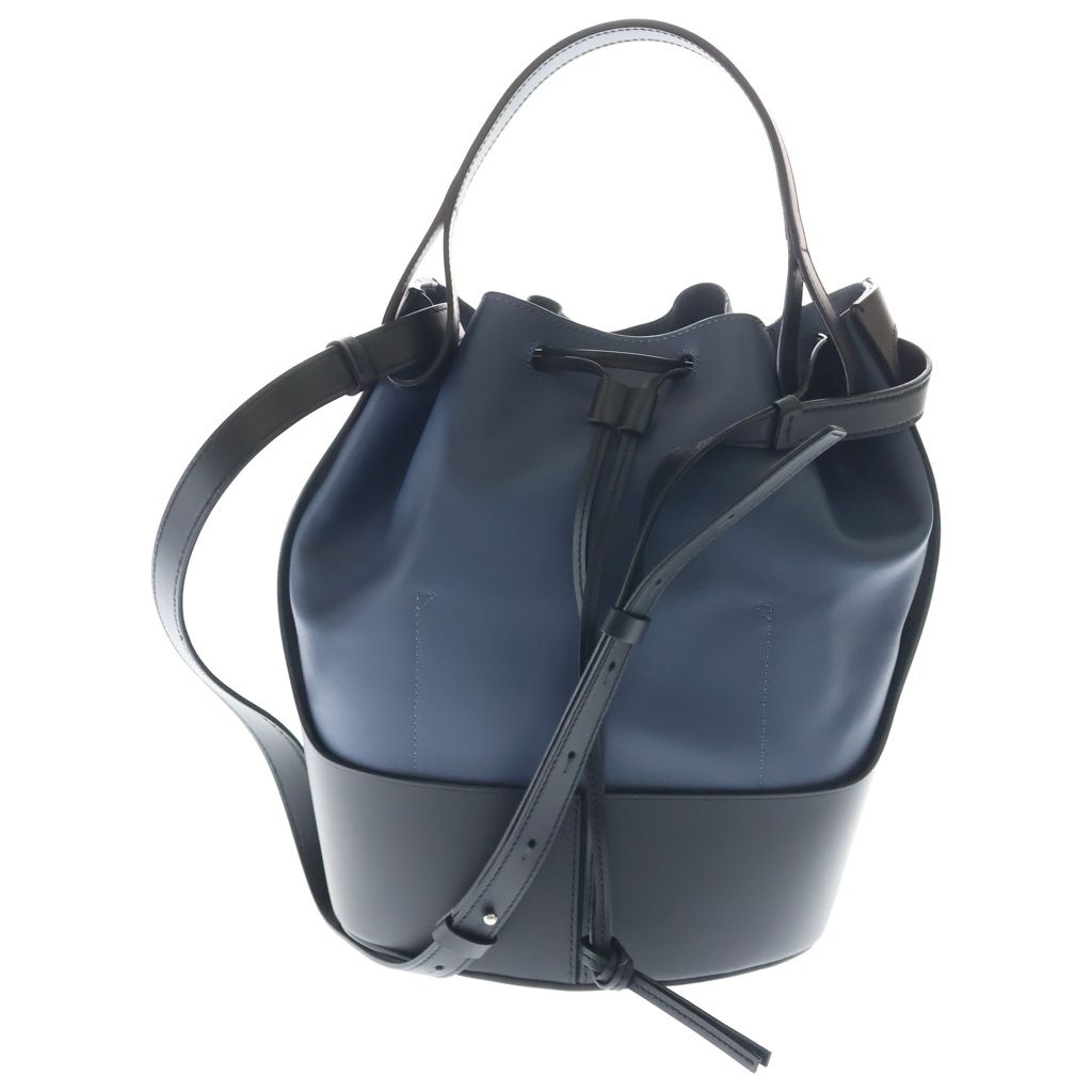Loewe Ball Shoulder Bag 2-Way Leather Navy Black — view 2