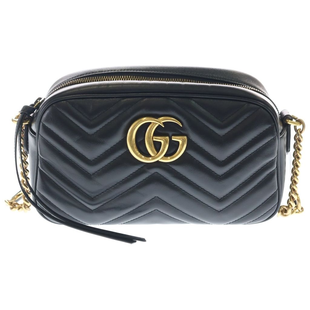 Gucci GG Marmont Leather Shoulder Bag Black