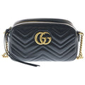 Gucci GG Marmont Leather Shoulder Bag Black