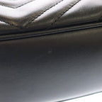 Gucci GG Marmont Leather Shoulder Bag Black — view 7