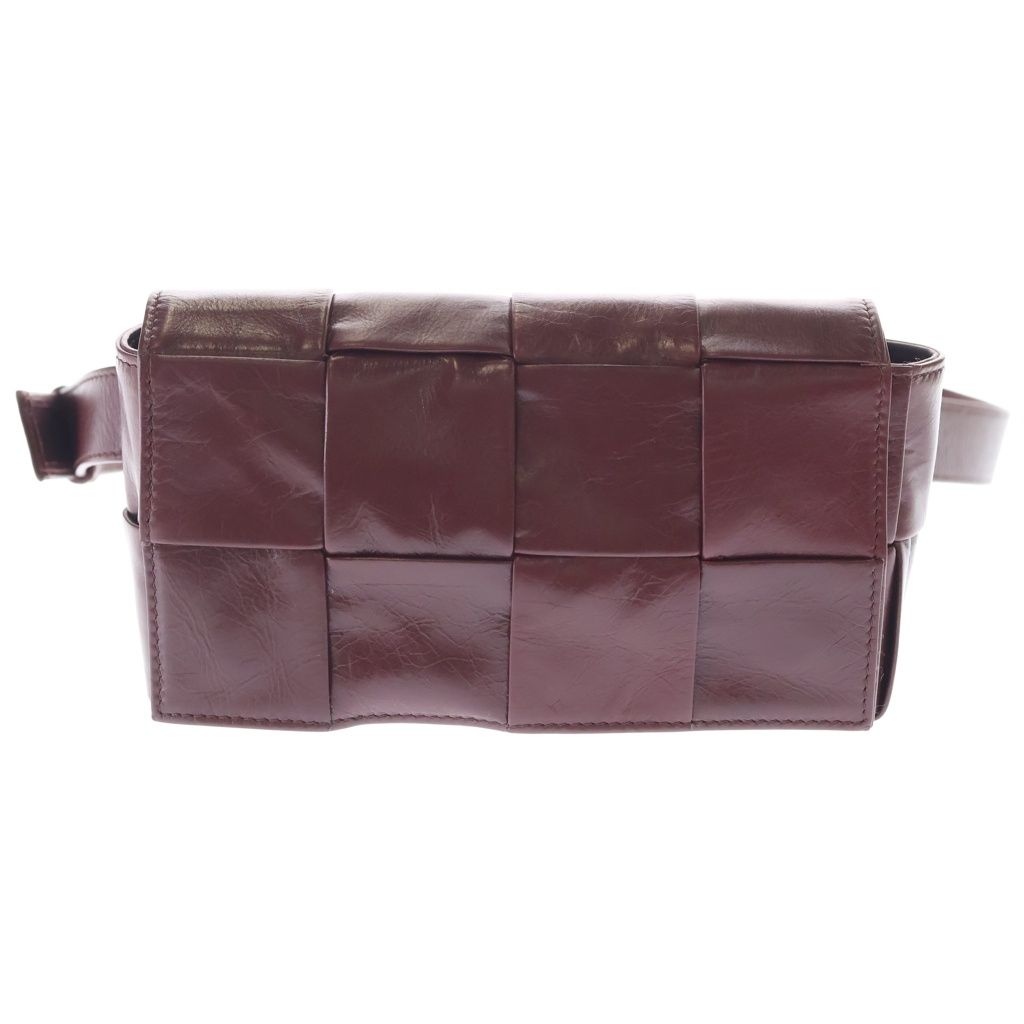Bottega Veneta Maxi Intrecciato Cassette Belt Shoulder Bag Lambskin Bordeaux
