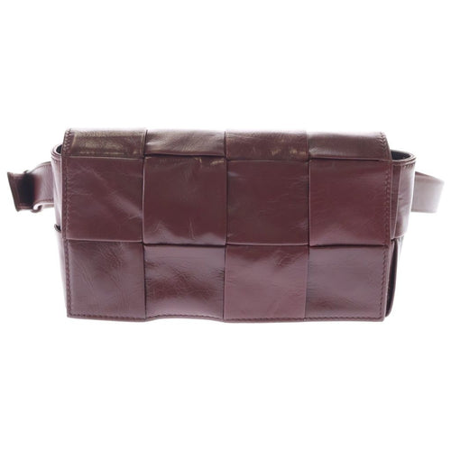Bottega Veneta Maxi Intrecciato Cassette Belt Shoulder Bag Lambskin Bordeaux