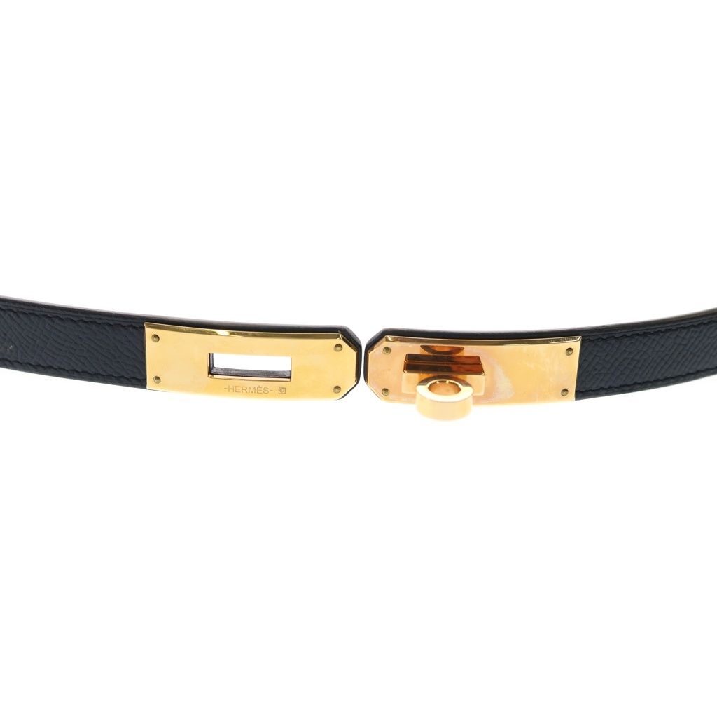 Hermes Kelly Belt Epsom Gold Black — view 5