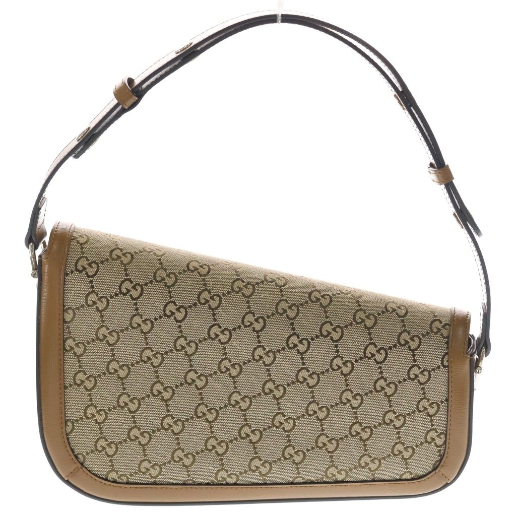 Gucci GG Canvas Hose Bid Billie Irish Collaboration Shoulder Bag Beige Leather — view 2