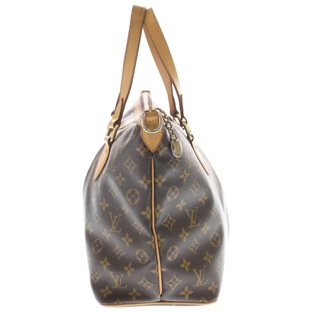 Louis Vuitton Monogram Palermo PM 2-Way Shoulder Bag Brown Leather Gold — view 3