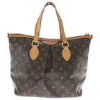 Louis Vuitton Monogram Palermo PM 2-Way Shoulder Bag Brown Leather Gold — view 2