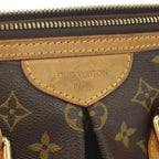 Louis Vuitton Monogram Palermo PM 2-Way Shoulder Bag Brown Leather Gold — view 8