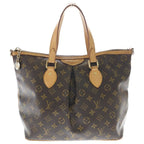 Louis Vuitton Monogram Palermo PM 2-Way Shoulder Bag Brown Leather Gold