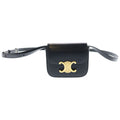Celine Triomphe Mini Claude Leather Shoulder Bag Black