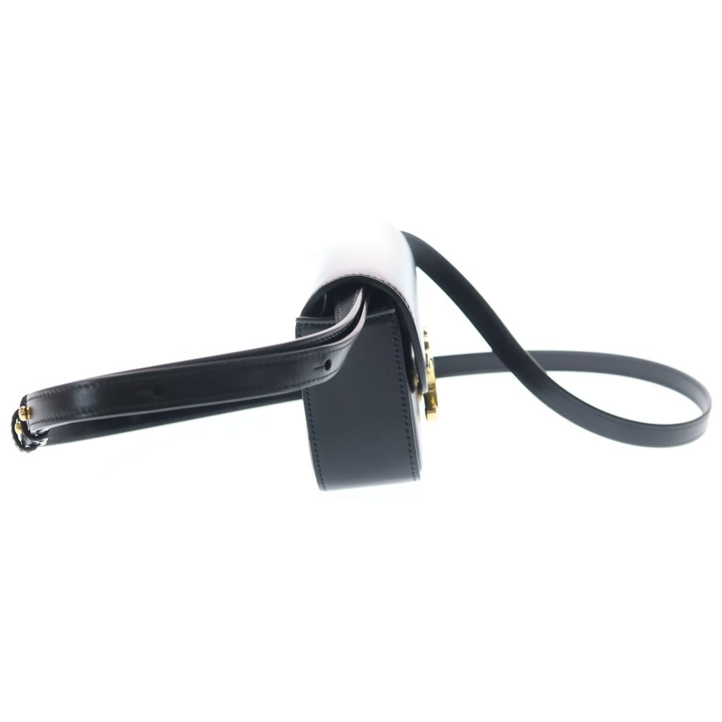 Celine Triomphe Mini Claude Leather Shoulder Bag Black — view 3