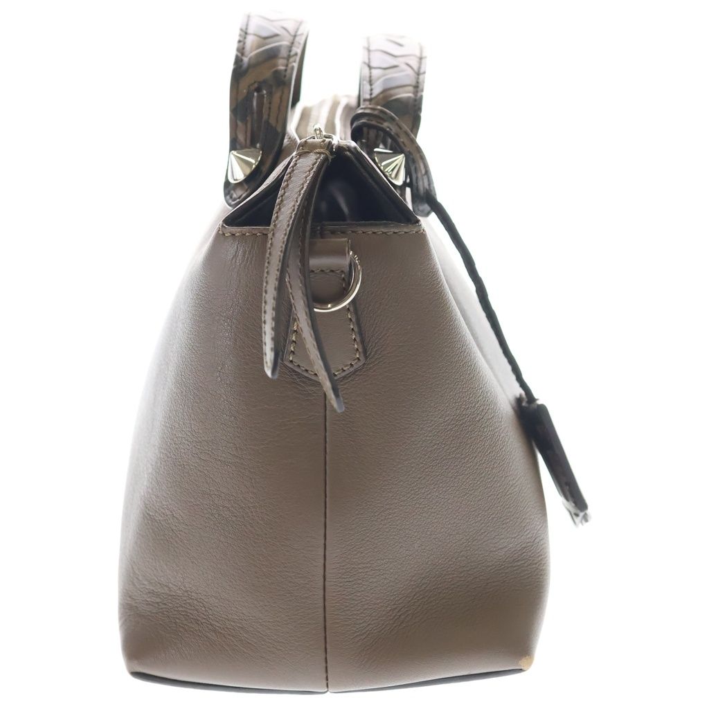 Fendi by the Way 2-Way Shoulder Bag Zucca Pattern Brown Leather Silver — view 3