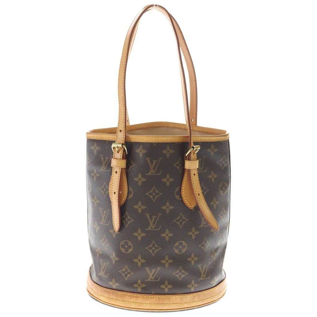 Louis Vuitton Monogram Baguette PM Handbag Mini Tote Brown Leather Gold — view 2
